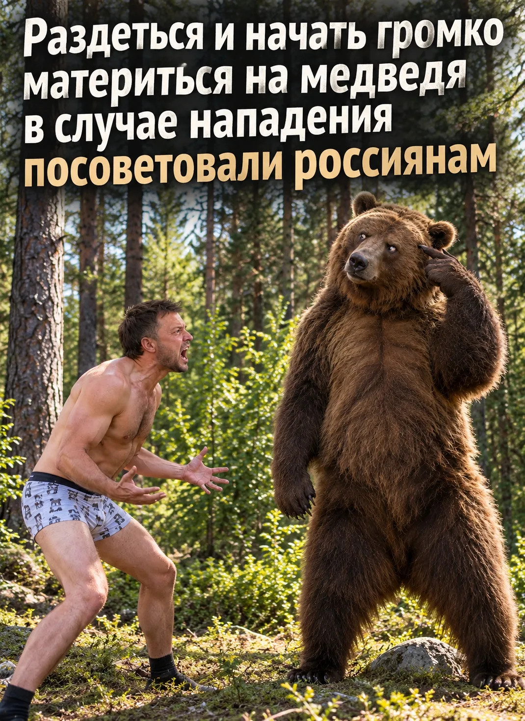 🌚 Охотник дал советы, как отпугнуть бурого медведя.