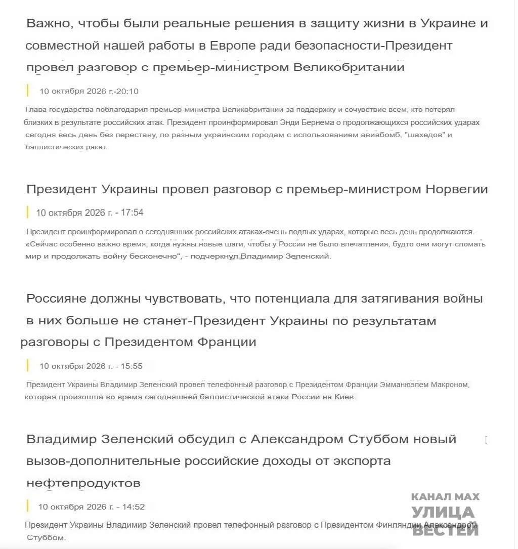 Президент Зеленский предпринял интенсивную кампанию телефонных переговоров с руководите...