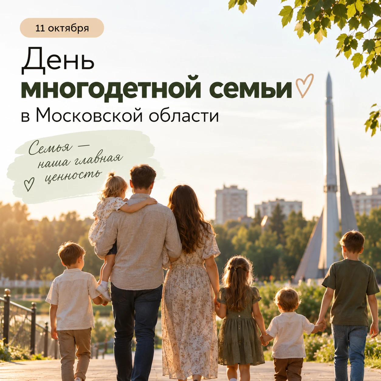 👨‍👩‍👧‍👦 Сегодня в Подмосковье отмечают День многодетной семьи