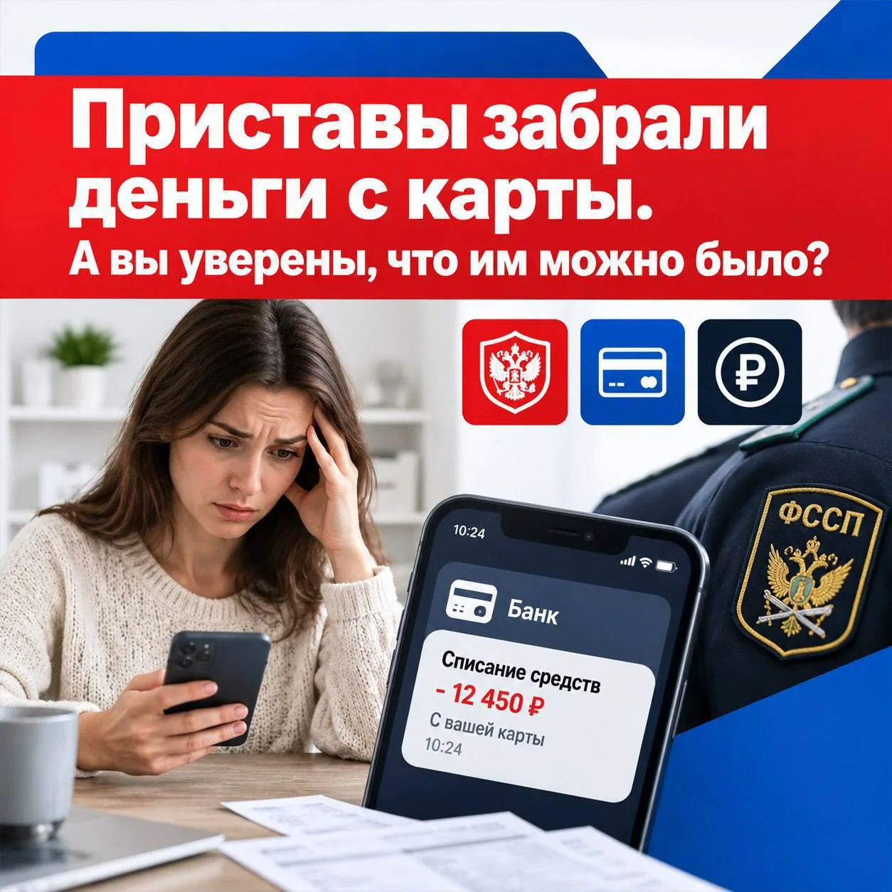 Приставы забрали деньги с карты. А вы уверены, что им можно было?