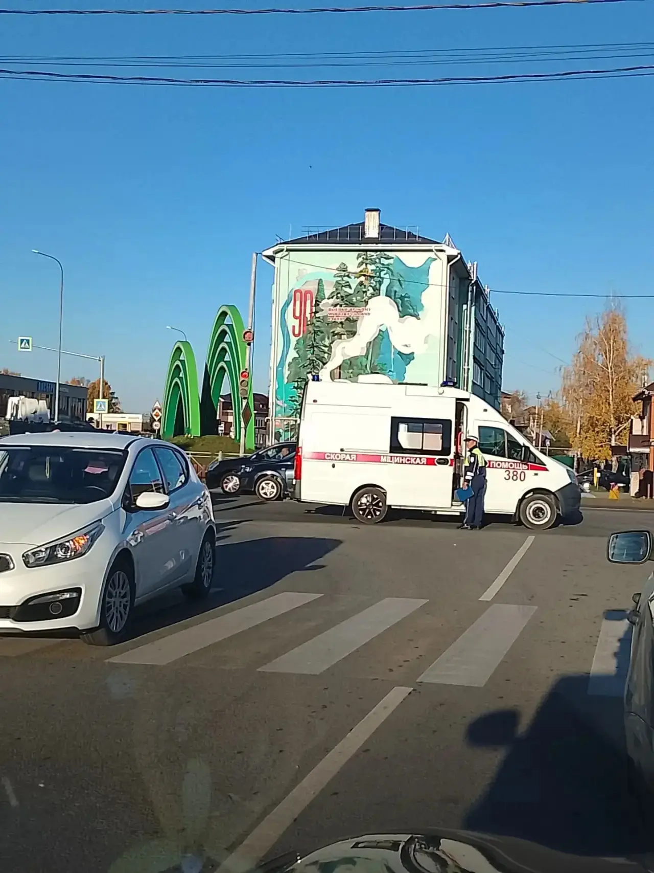 🚨 Утром в Высокой Горе автомобиль сбил мужчину на электровелосипеде