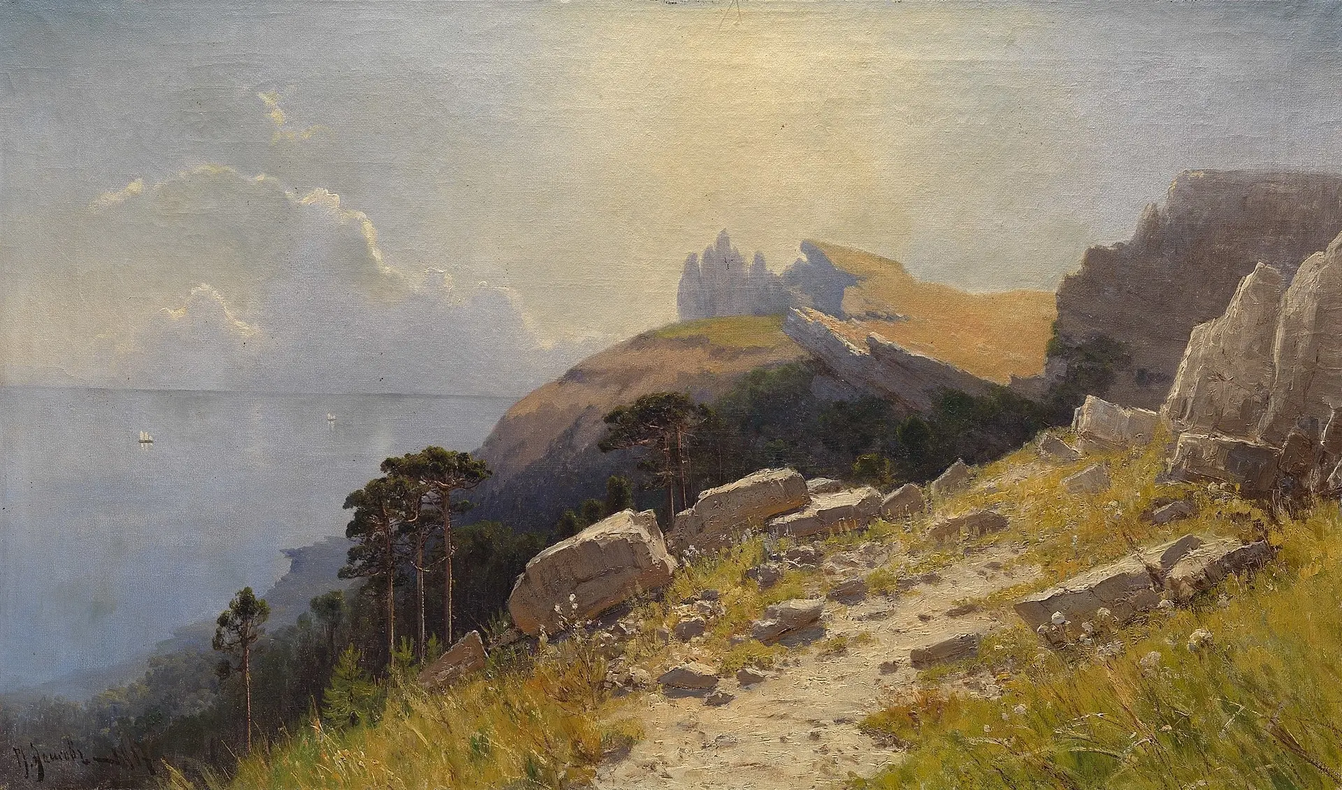 "Прибрежный пейзаж в Крыму", 1917 г.