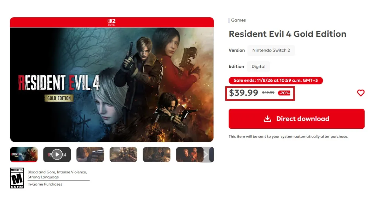 Ремейки RE4, RE3 и RE2 вышли на Switch 2 — игры продаются только по отдельности, так ка...