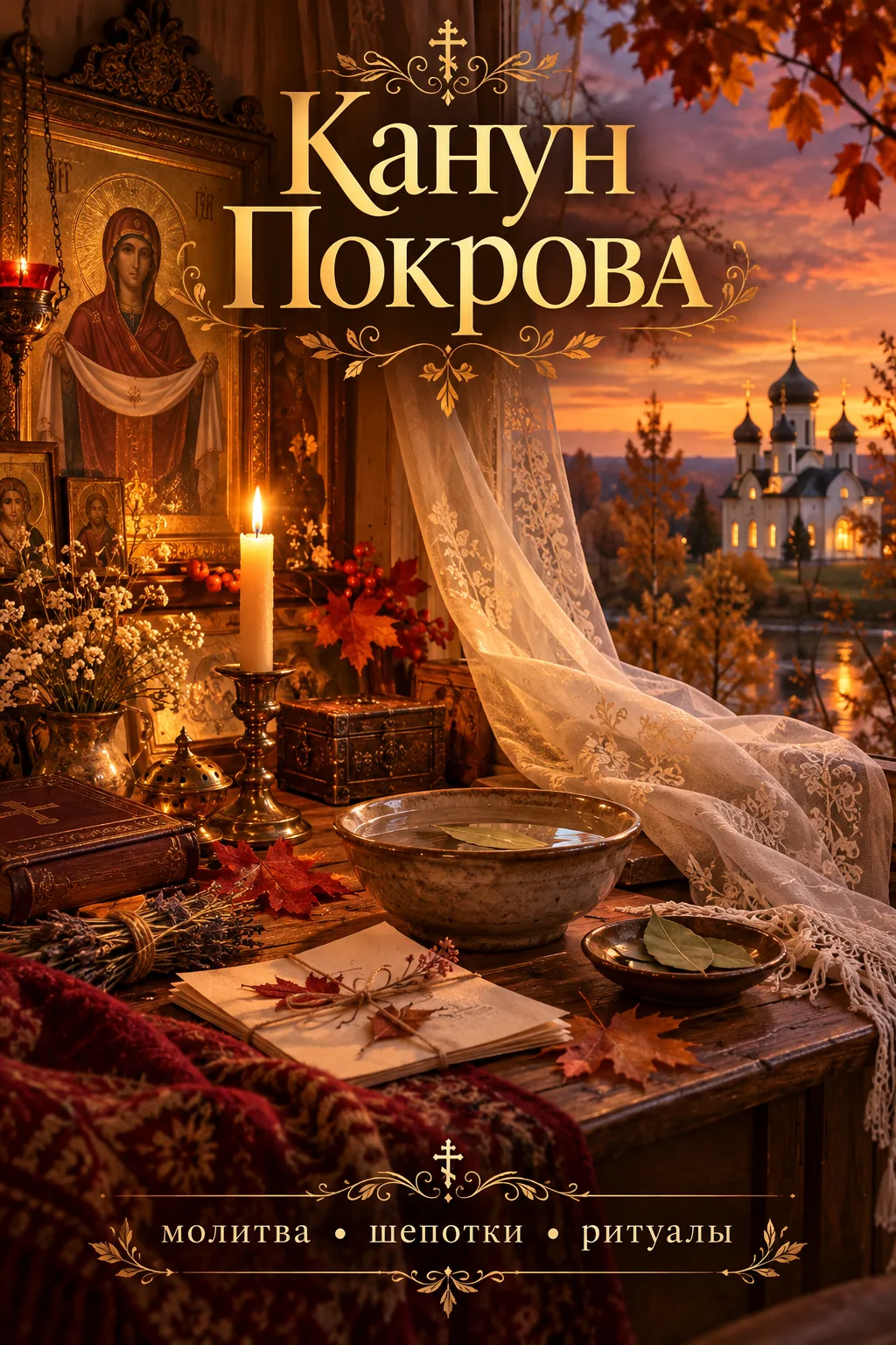 🌙 Канун Покрова — что хорошо сделать сегодня вечером и как встретить утро 14 октября