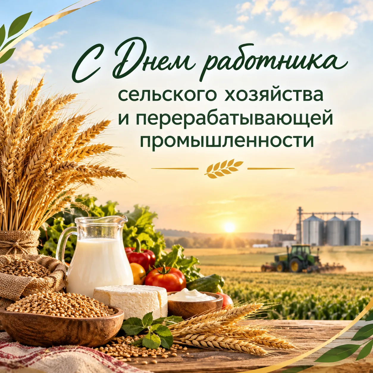 Дорогие труженики села и работники перерабатывающей промышленности, с праздником вас!