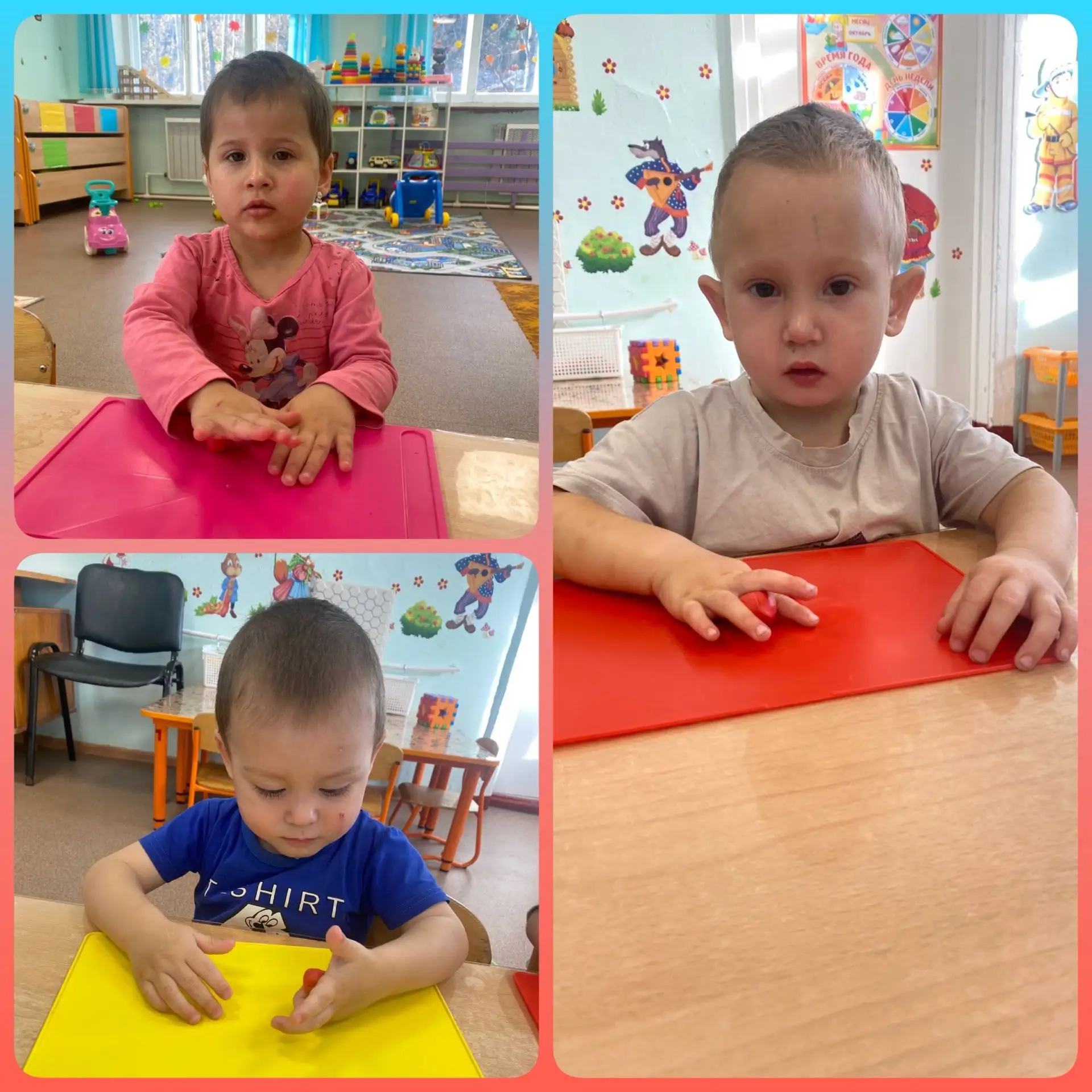 🍏 Наши малыши лепят яблочки! 🍏В группе раннего возраста сегодня было особенно уютно и...
