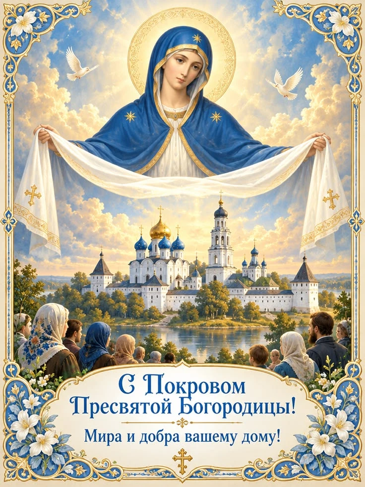 С Праздником, дорогие друзья! Мира и заступничества Пресвятой Богородицы!