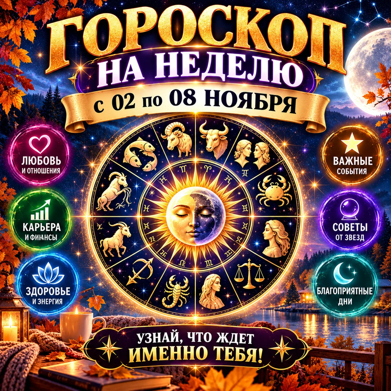 💯 ГОРОСКОП НА НЕДЕЛЮ с 02 по 08 НОЯБРЯ 🌟