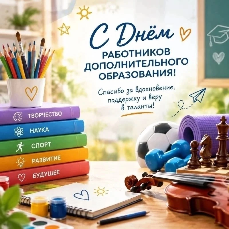 С ДНЁМ РАБОТНИКОВ ДОПОЛНИТЕЛЬНОГО ОБРАЗОВАНИЯ В РОССИИ!