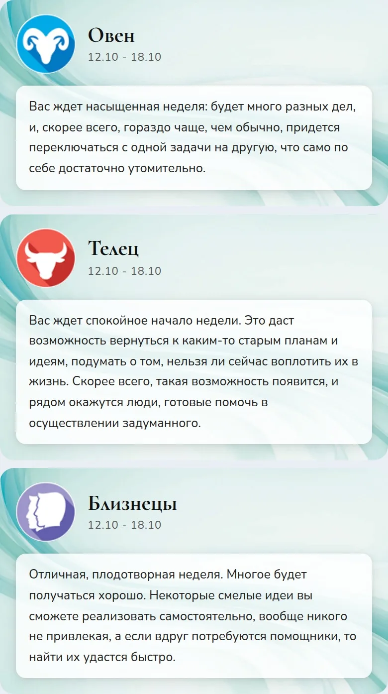 Гороскоп на неделю для всех знаков зодиака