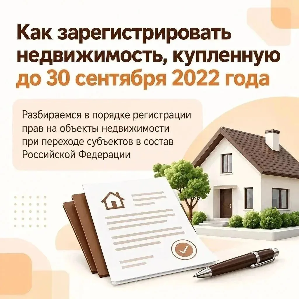 🏡 Недвижимость, купленная до 30 сентября 2022 года: как зарегистрировать права