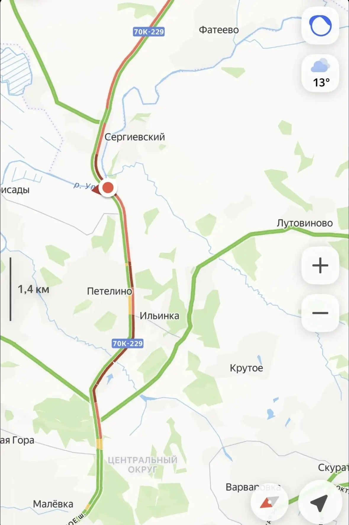 🚗 Дорога из Тулы в Новомосковск растянулась на два часа из-за пробки
