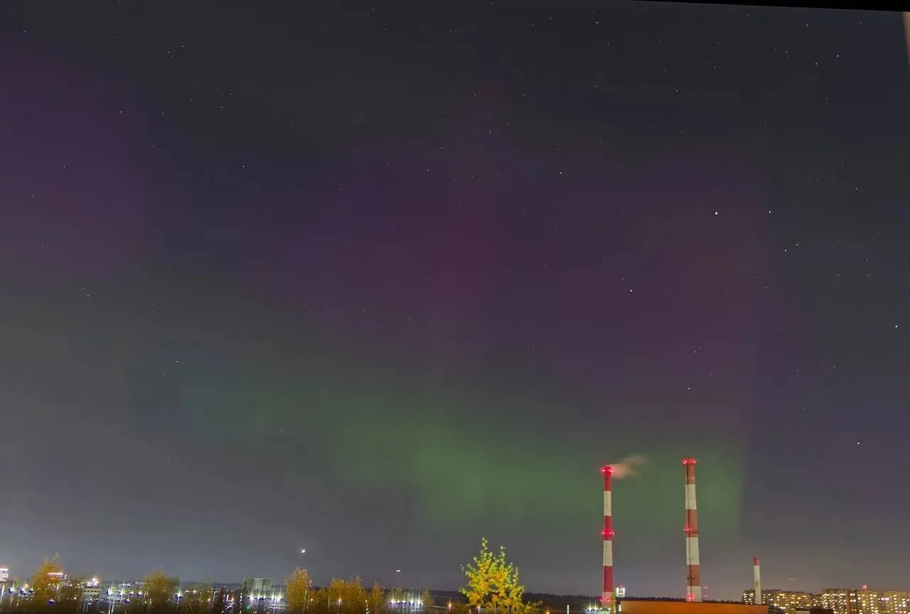 🌌 Северное сияние добралось до Зеленограда!