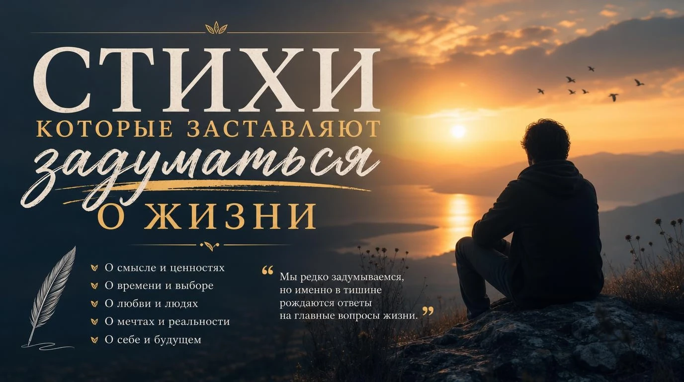 Стихи которые заставляют задуматься о жизни