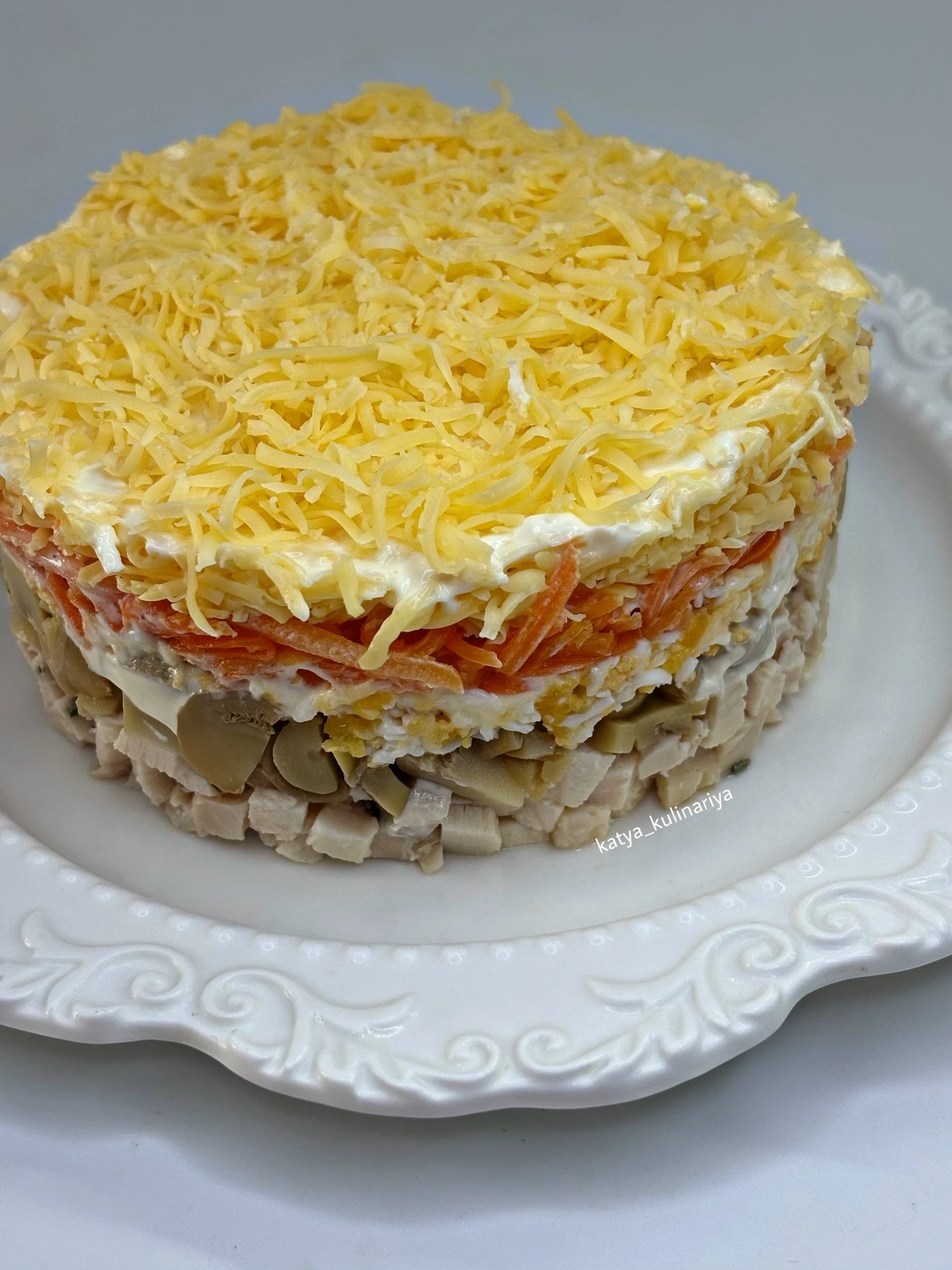 САЛАТ МУЖСКИЕ СЛЕЗЫ С КУРИЦЕЙ ГРИБАМИ И КОРЕЙСКОЙ МОРКОВЬЮ