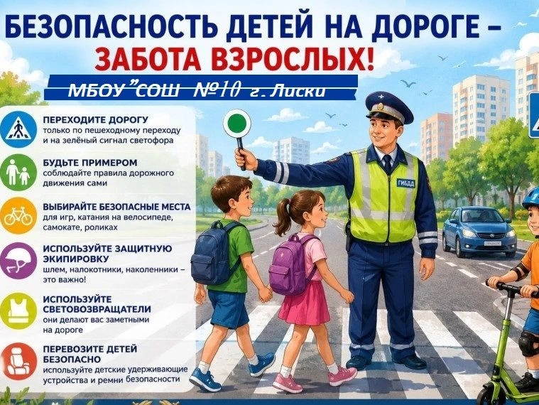 Памятка для родителей: «Безопасность детей на дороге — забота взрослых!»
