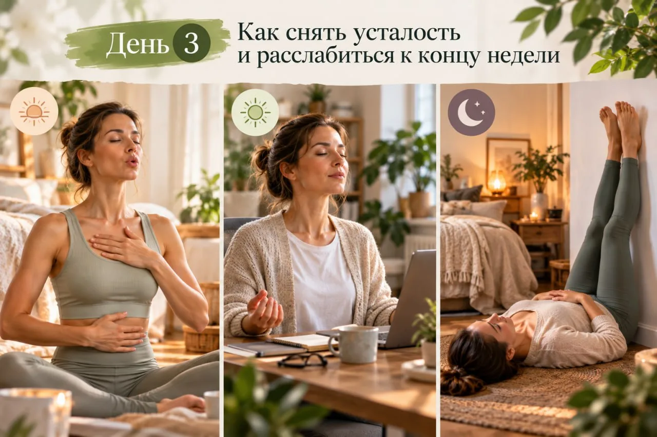 День 3️⃣ Как снять усталость и расслабиться к концу недели