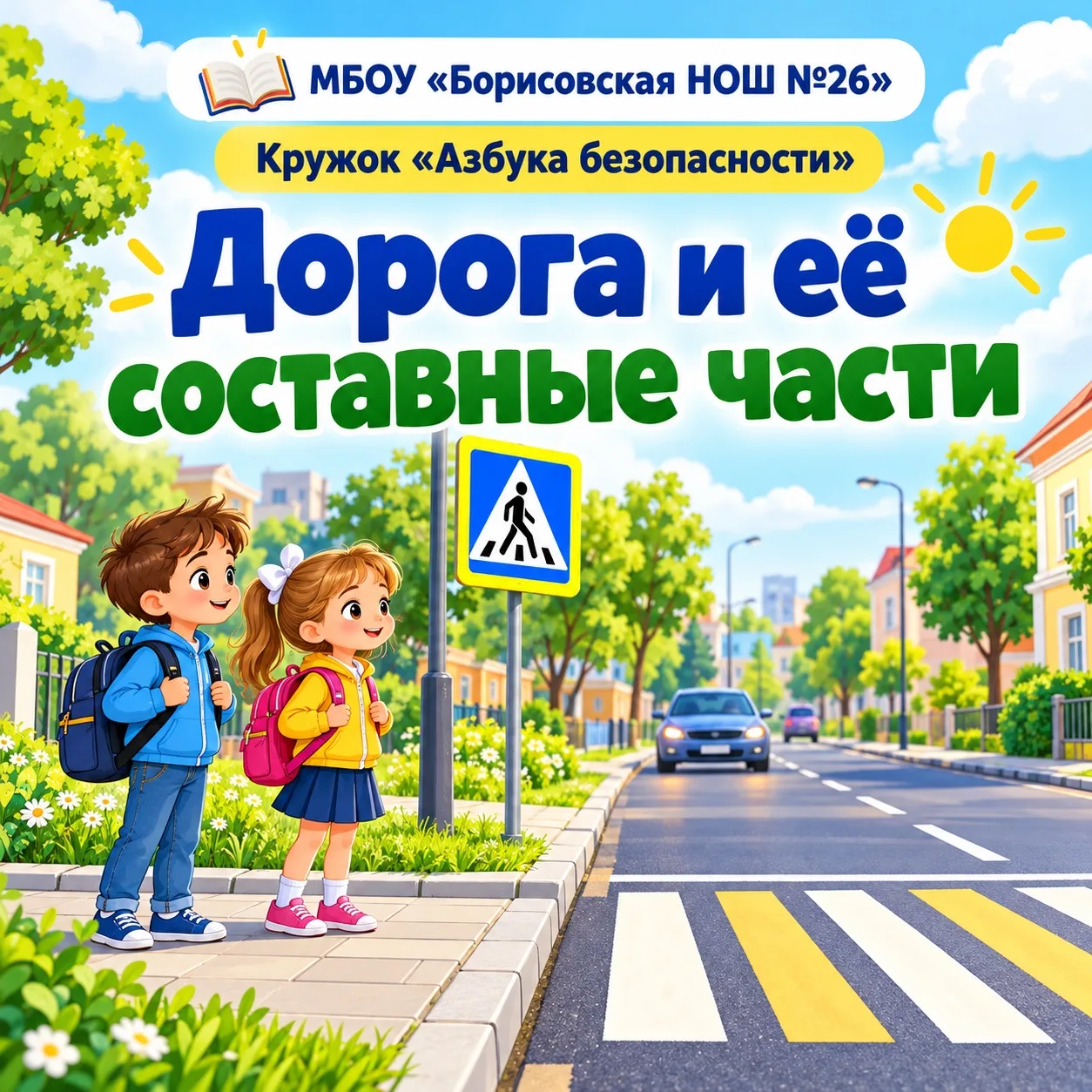 🚦 Дорога и её составные части: изучаем азбуку безопасности!