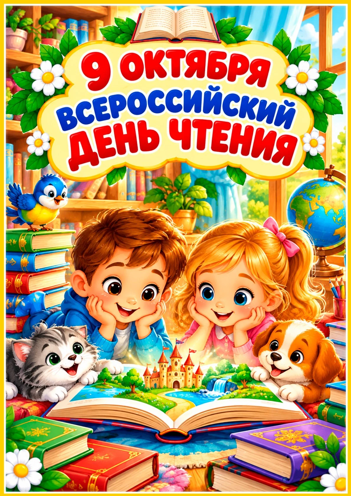 9 октября ежегодно отмечается Всероссийский день чтения в России, праздник считается не...