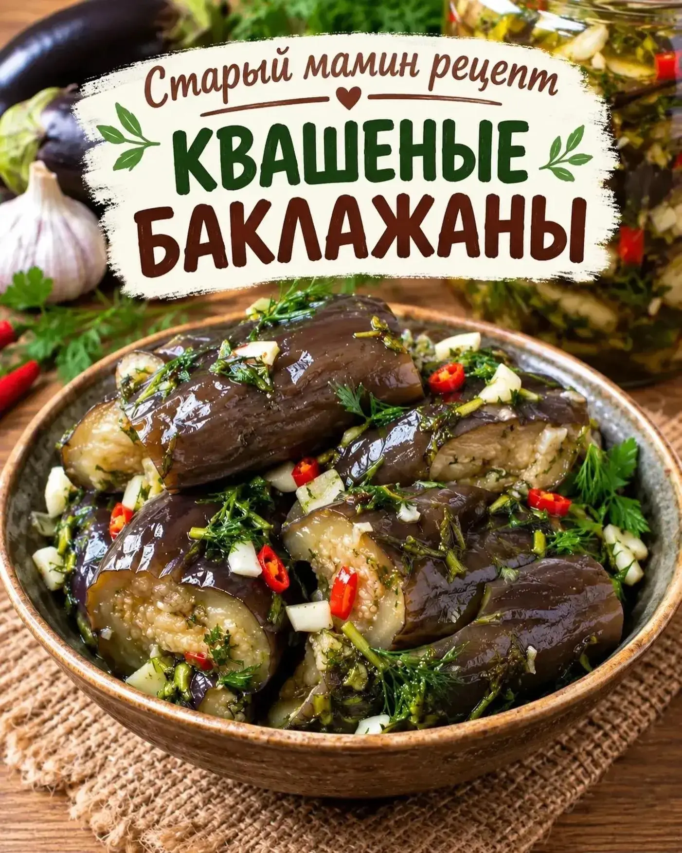 Квашеные баклажаны - старый домашний рецепт 🍆