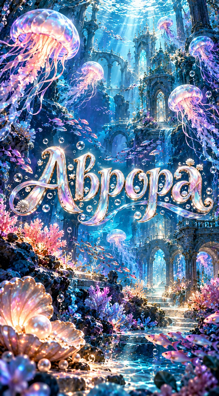 Обои на телефон с именем Аврора.