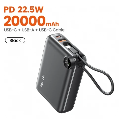 Toocki Powerbank с USB-C кабелем