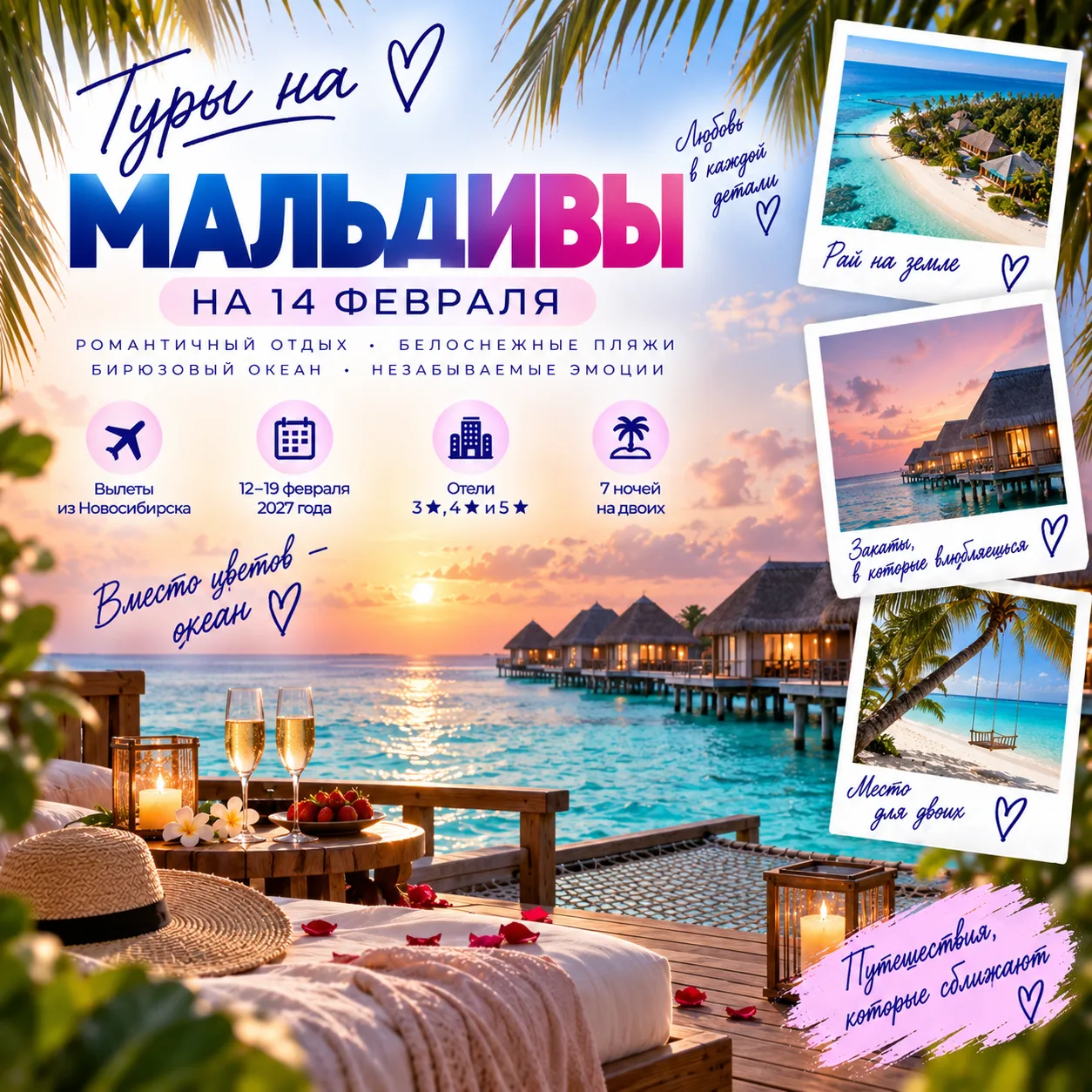💘 МАЛЬДИВЫ НА 14 ФЕВРАЛЯ — А ЧТО, ЕСЛИ ВМЕСТО ЦВЕТОВ ПОДАРИТЬ ОКЕАН? 🏝