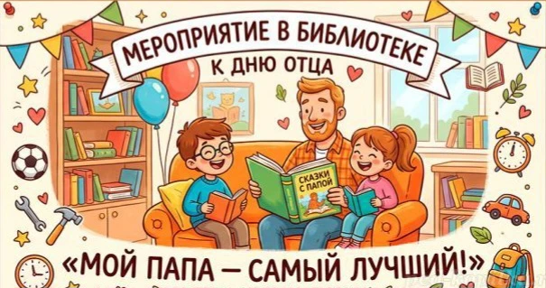 📚Приглашаем ребят на мероприятие ко Дню отца «Мой папа — самый лучший!»