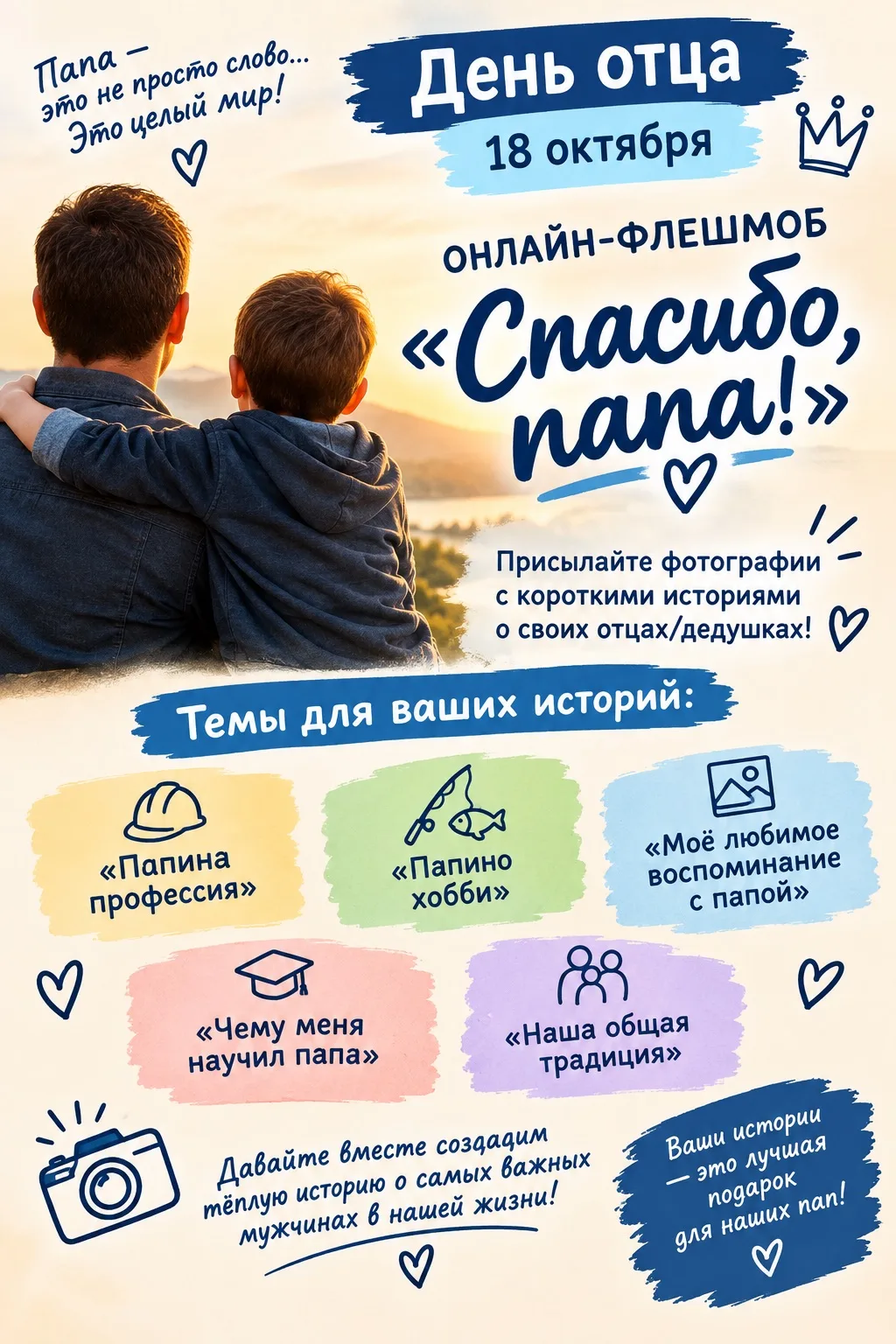 ОНЛАЙН-ФЛЕШМОБ «СПАСИБО, ПАПА!»