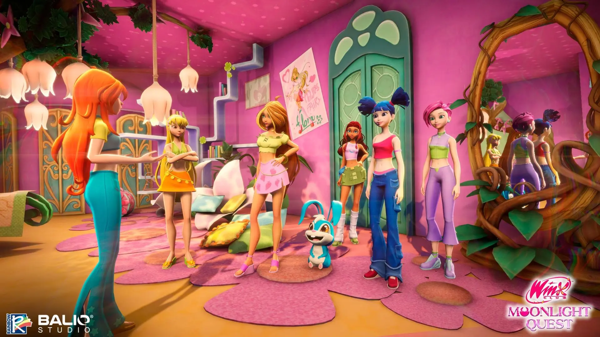 Новые кадры из игры "Winx Club - Moonlight Quest", которая выходит на PC и игровых прис...