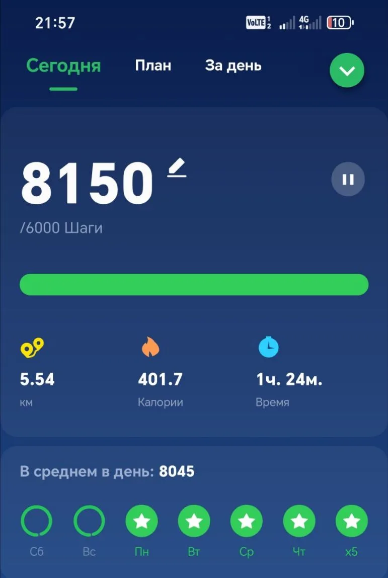 Вчера, мои шаги☝️
