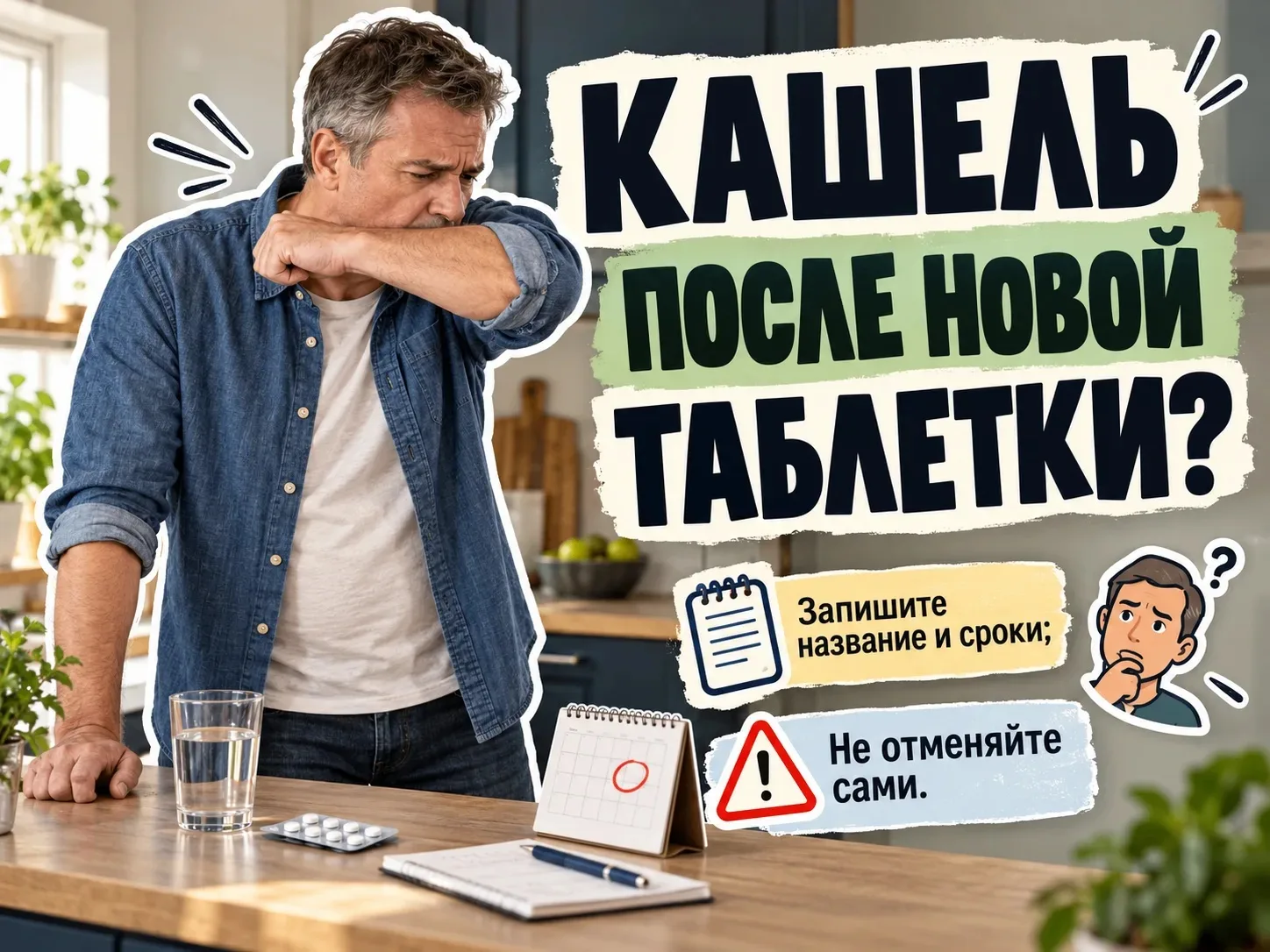 🚨 Сухой кашель? Проверьте лекарства!