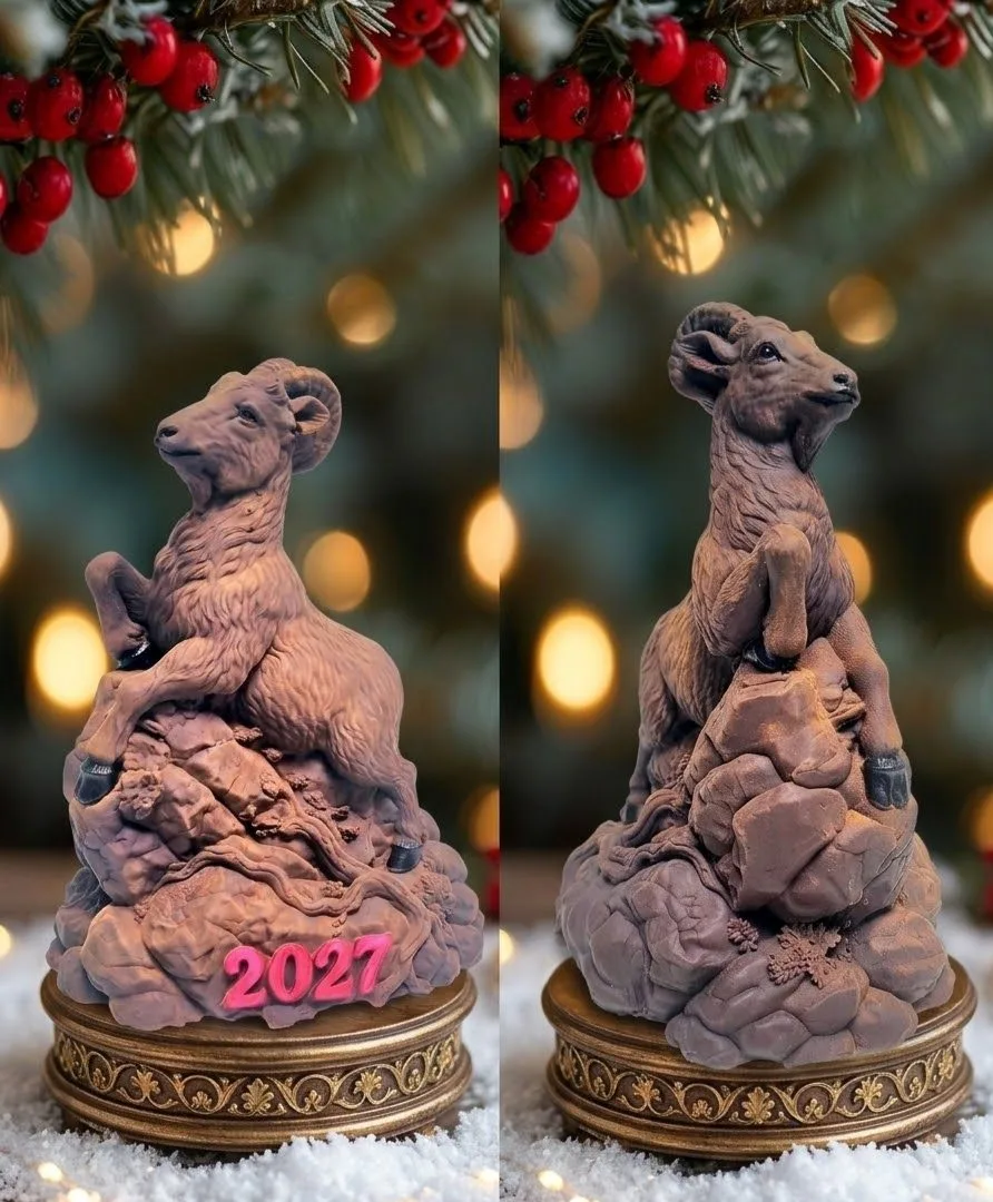 Сладкий талисман на удачу: фигурка Козла из бельгийского шоколада 🐐✨