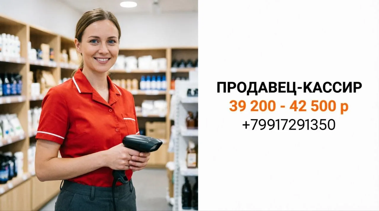 ПРОДАВЕЦ-КАССИР | 39 200 - 42 500 ₽