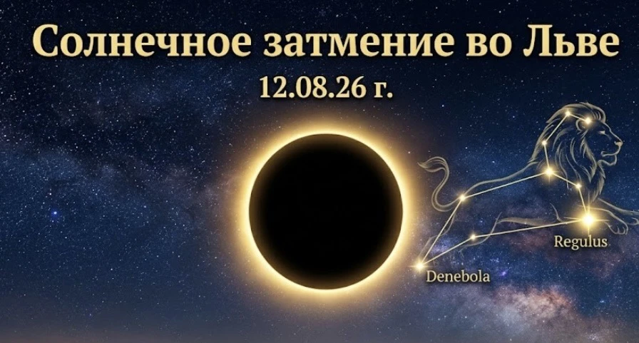 Полное солнечное затмение во Льве🌒🌖🌕