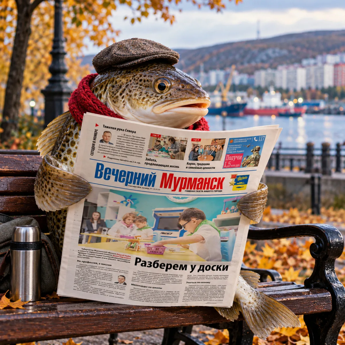 🐟📰 Даже треска знает: пятница - время для «Вечернего Мурманска»!