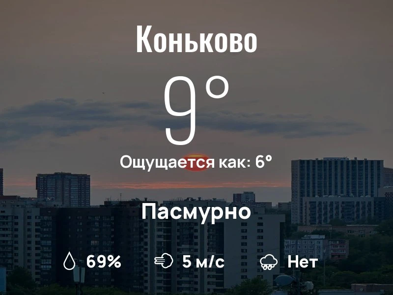 Что с погодой в Коньково?