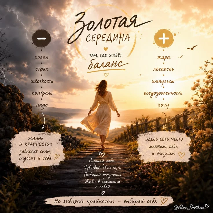 Во всём должна быть золотая середина ⚖️