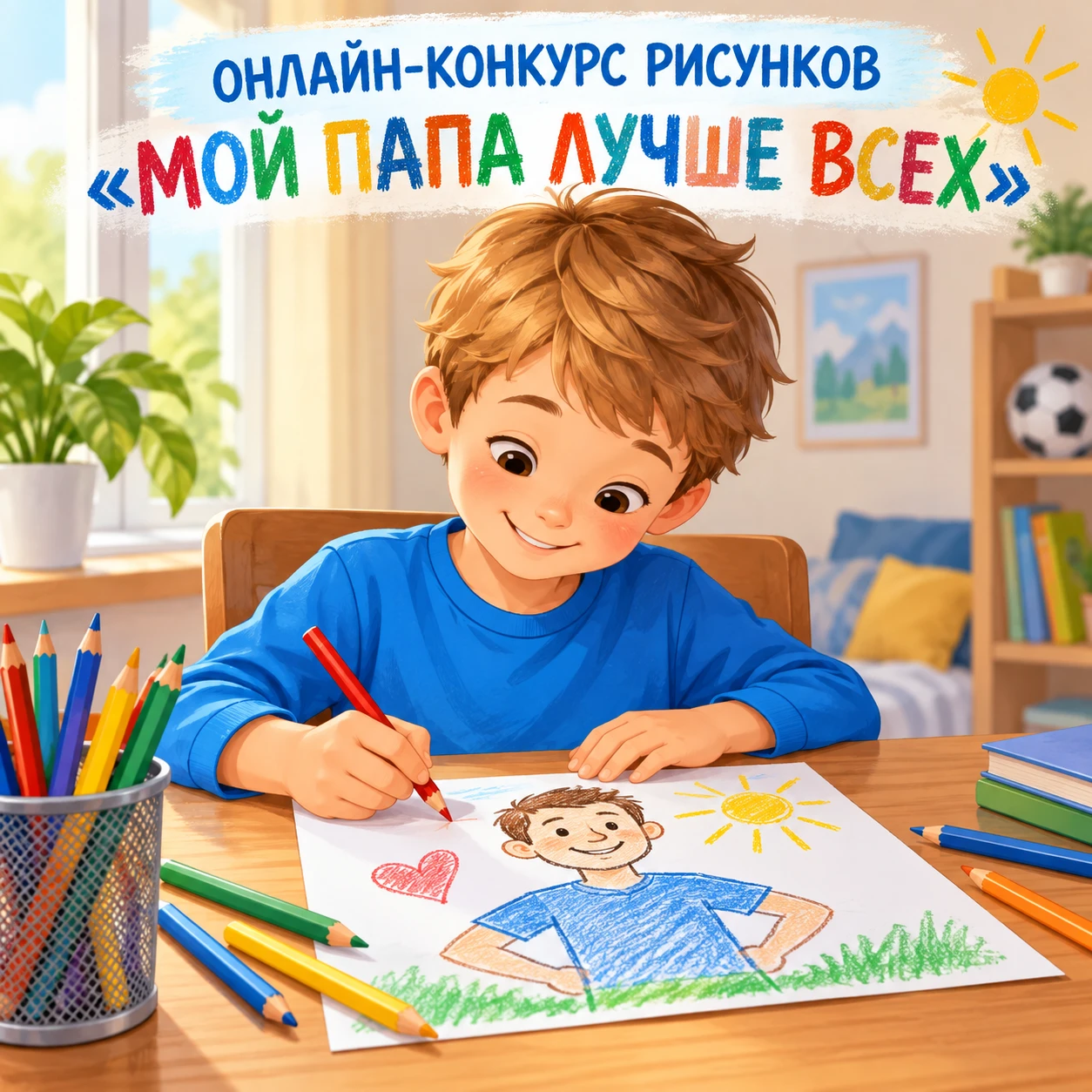 🎉 ОНЛАЙН‑КОНКУРС РИСУНКОВ «МОЙ ПАПА ЛУЧШЕ ВСЕХ» 🎉