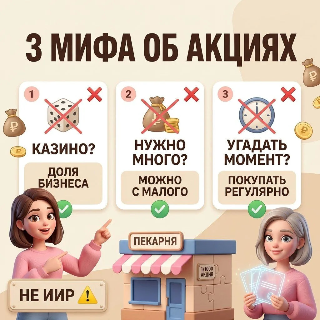 🎭 Три главных мифа об акциях