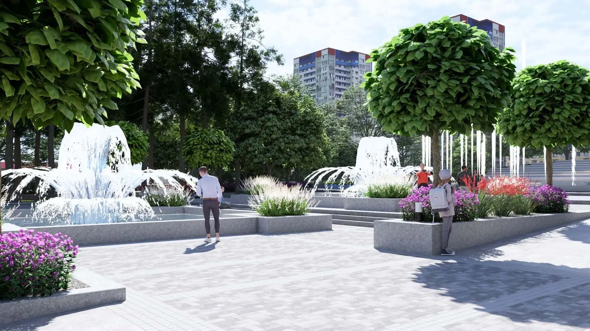 Горожанам показали, как будет выглядеть новый фонтанный комплекс в ЦПКиО