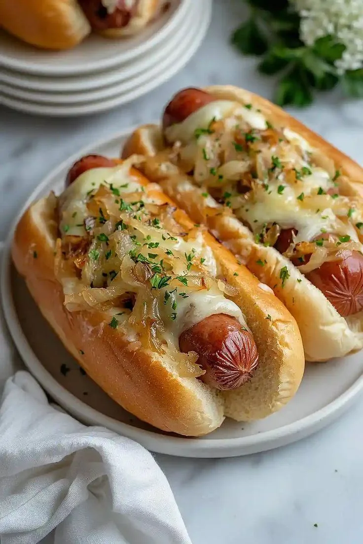 Булочки с сосиской.