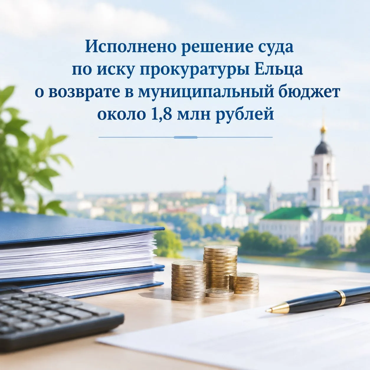 ➡️Исполнено решение суда по иску прокуратуры Ельца о возврате в муниципальный бюджет ок...