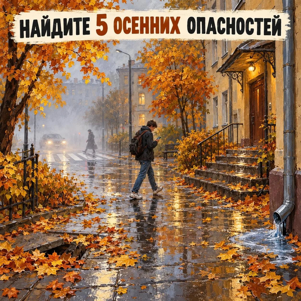 🍁 Осенью важно смотреть не только под ноги, но и по сторонам