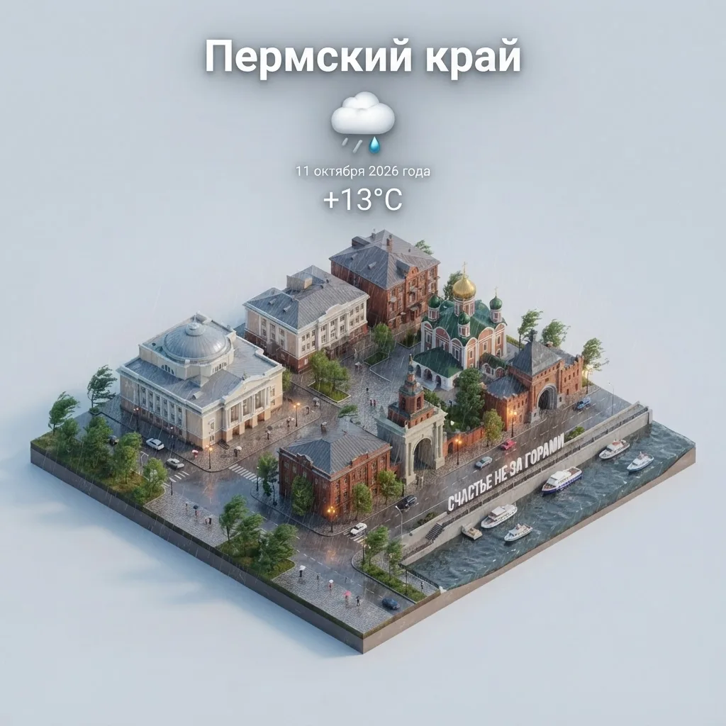 В Пермском крае ожидается дождливая и ветреная погода.