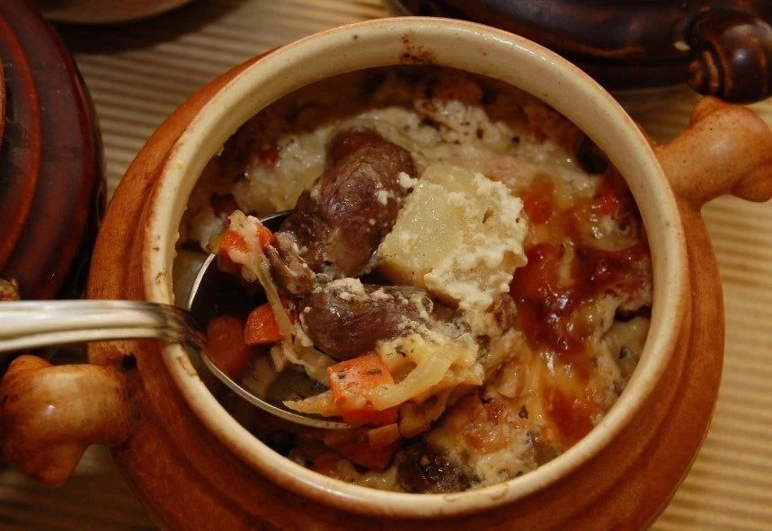 Куриные сердечки с овощами