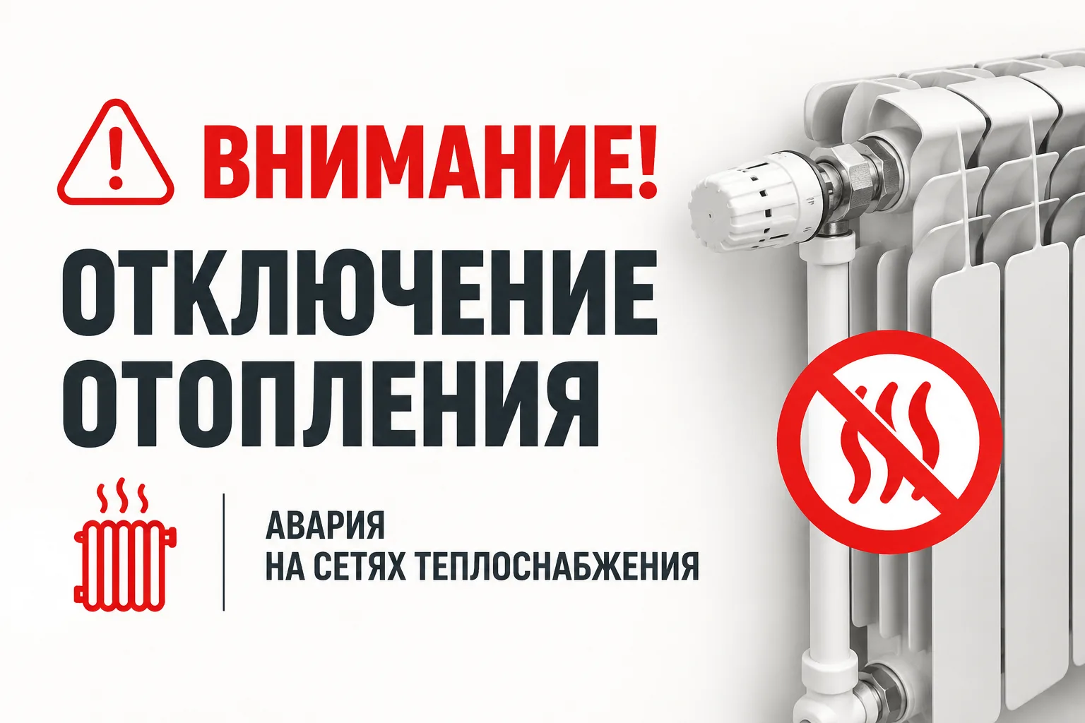 ❗ Информация по отоплению. Уважаемые жители домов: