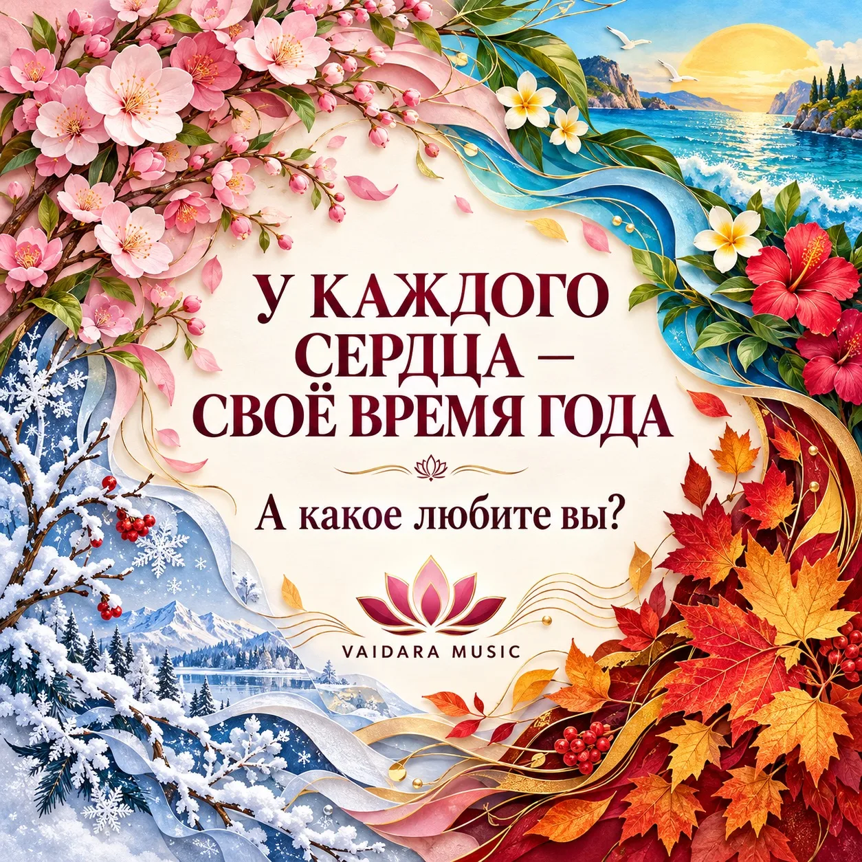 У каждого сердца — своё время года ❤️