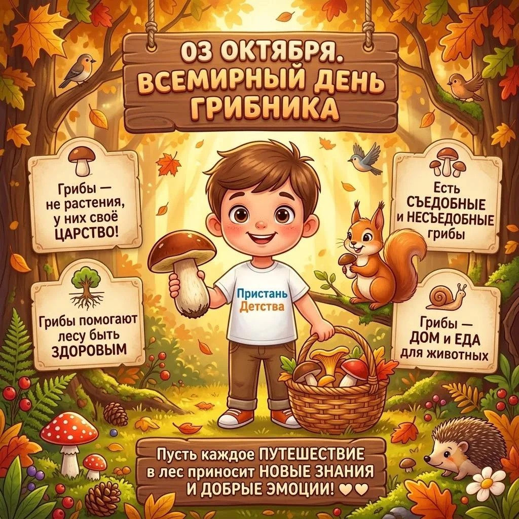 🎉 3 октября — Всемирный день грибника! 🎉