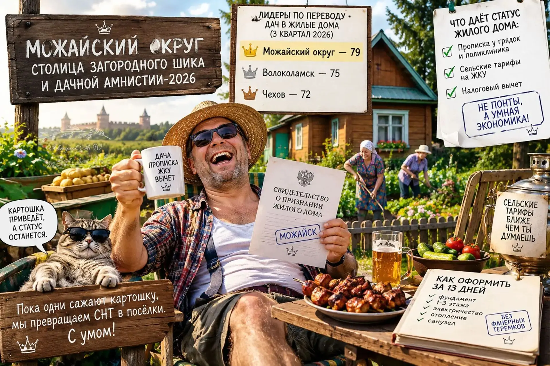 «От скворечника до прописки: как можайские дачники превращают СНТ в элитные посёлки»